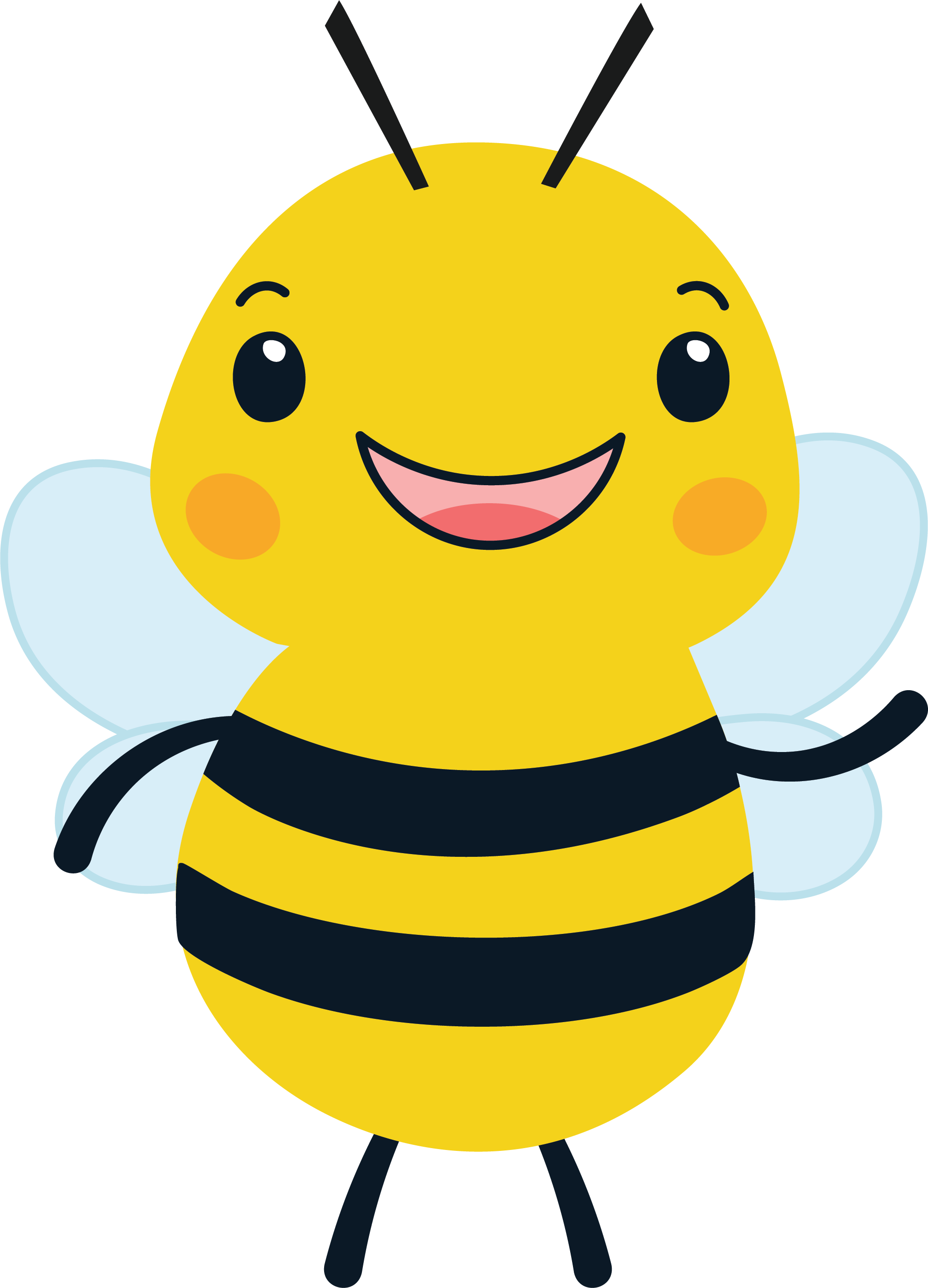 Happy bee character